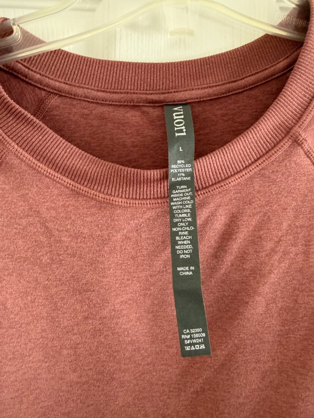 Vuori Long Sleeve Halo Crew // Size L // Rosewood Heather // VGUC - Picture 4 of 5